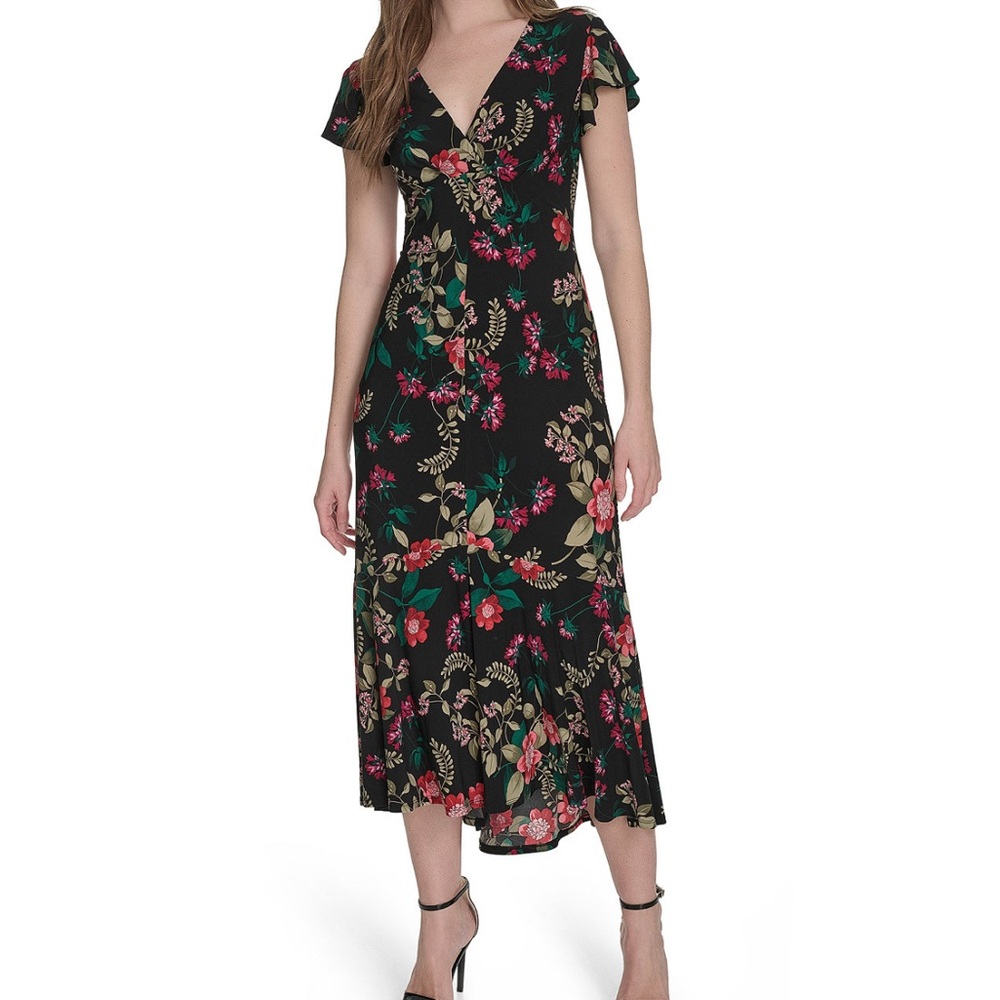 Tommy Hilfiger Black Dress with Floral Accents - Picture 4 of 4